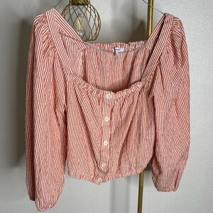 Madewell Striped Red Women's Top